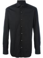 Barba Classic Shirt, Men's, Size: 42, Black, Cotton/polyamide/spandex/elastane