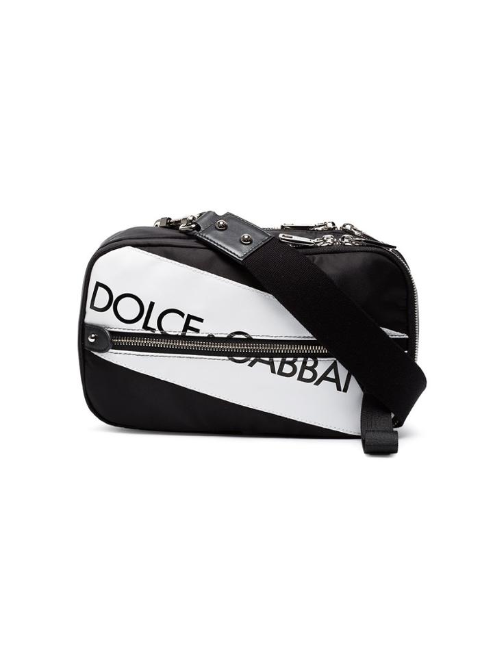 Dolce & Gabbana Crossbody Bag With Logo - Black