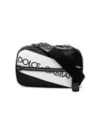 Dolce & Gabbana Crossbody Bag With Logo - Black
