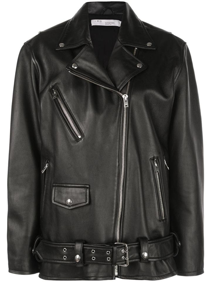 Iro Oversized Biker Jacket - Black