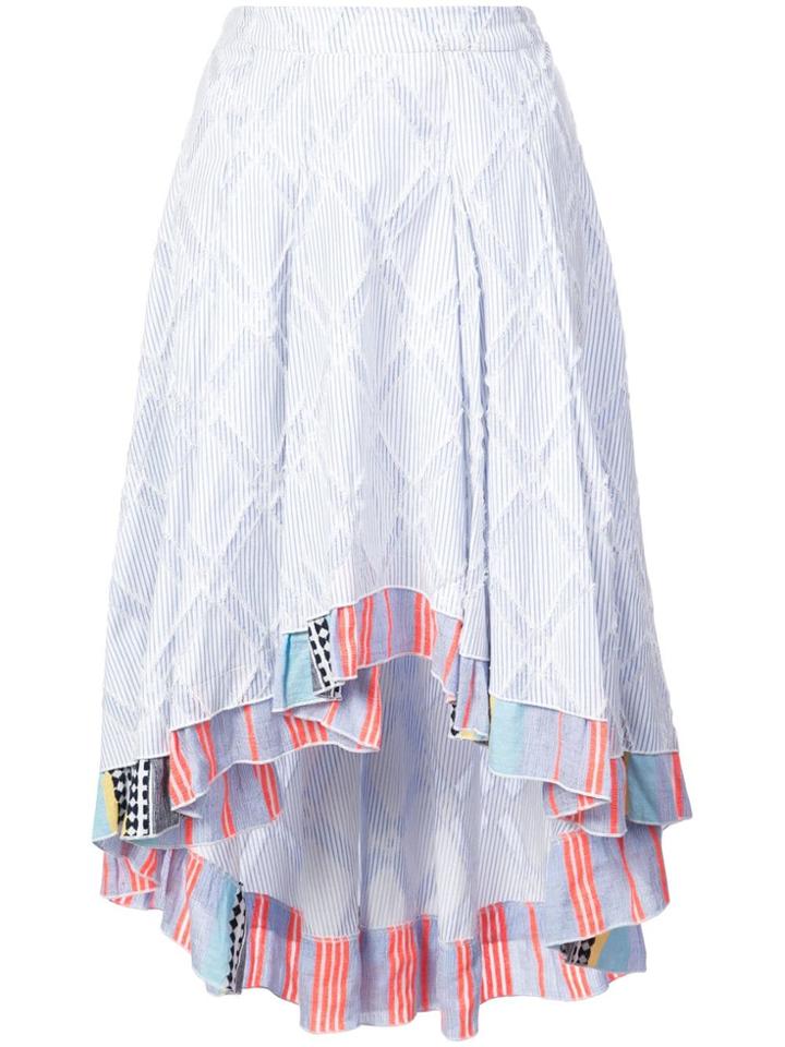 Lemlem Besu Pleated Skirt - Blue
