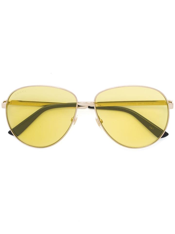 Gucci Eyewear Aviator-style Sunglasses - Gold