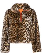 Sandy Liang Leopard Faux-fur Jacket - Brown