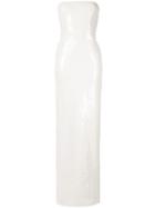 Alex Perry Morgan Sequin Gown - White
