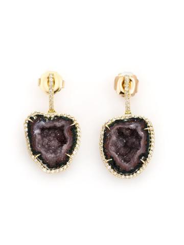 Kimberly Mcdonald Geode And Diamond Earrings