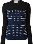 Emilio Pucci Pearl-embellished Sweater, Women's, Size: Xs, Black, Viscose/polyester