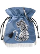 Les Petits Joueurs Tiger Embellished Mini Bag - Blue