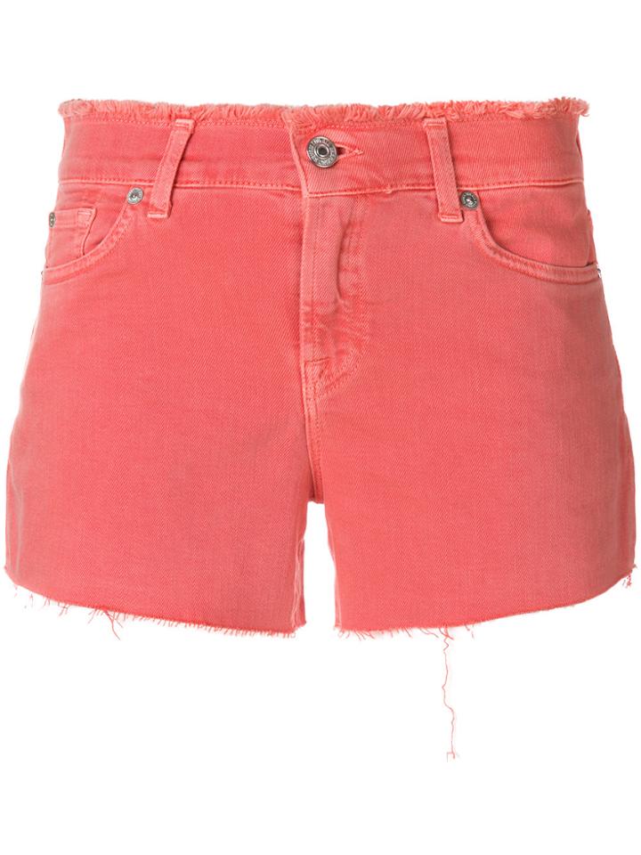 7 For All Mankind Denim Shorts - Pink & Purple