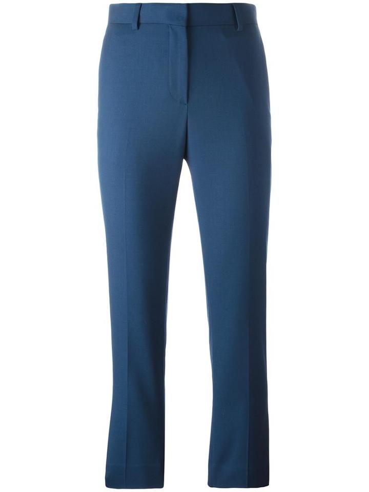 Paul Smith Cropped Trousers, Women's, Size: 38, Blue, Wool