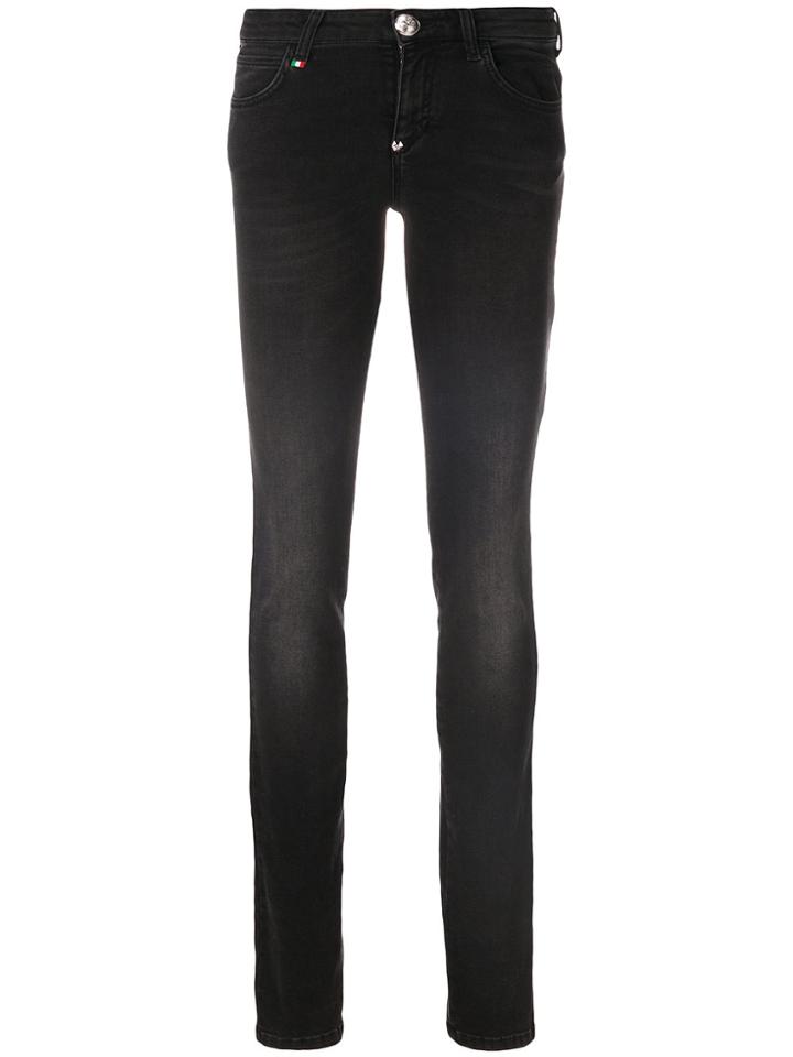 Philipp Plein Jeans With Sequin Embroidery - Black