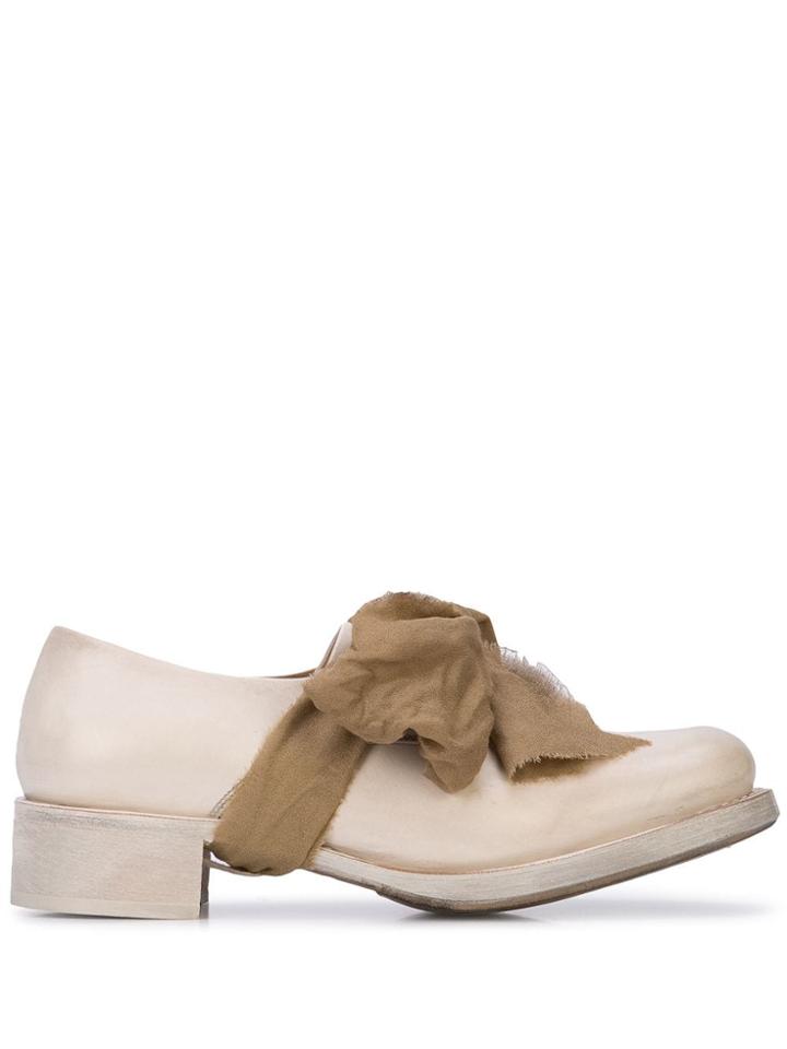 Cherevichkiotvichki Ribbon Lace Up Shoes - White