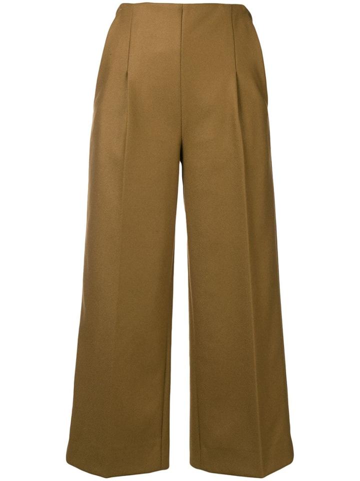 Chalayan Cropped Trousers - Nude & Neutrals
