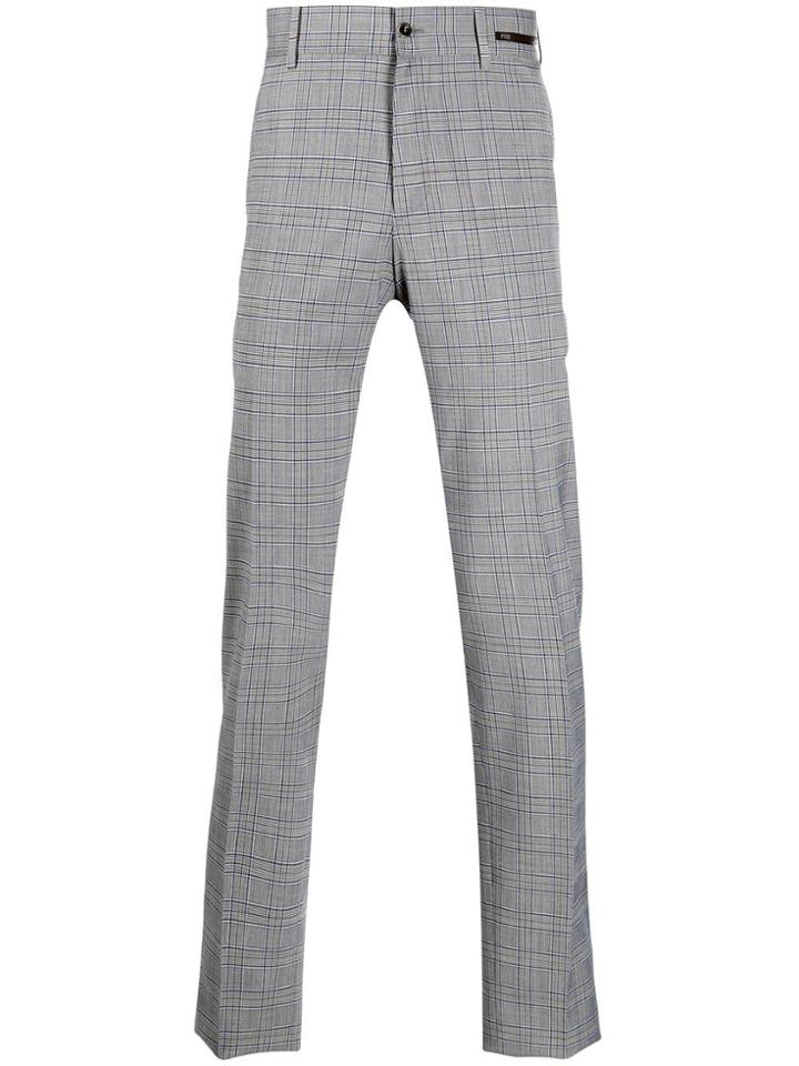 Pt01 Plaid Trousers - Grey