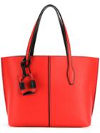Tod's Tote Bag With Luggage Tag - Red