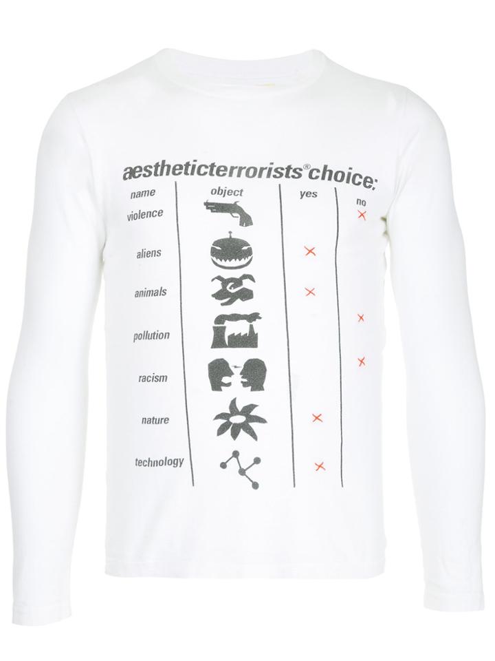 Walter Van Beirendonck Vintage Aesthetic Terrorists Choice T-shirt -