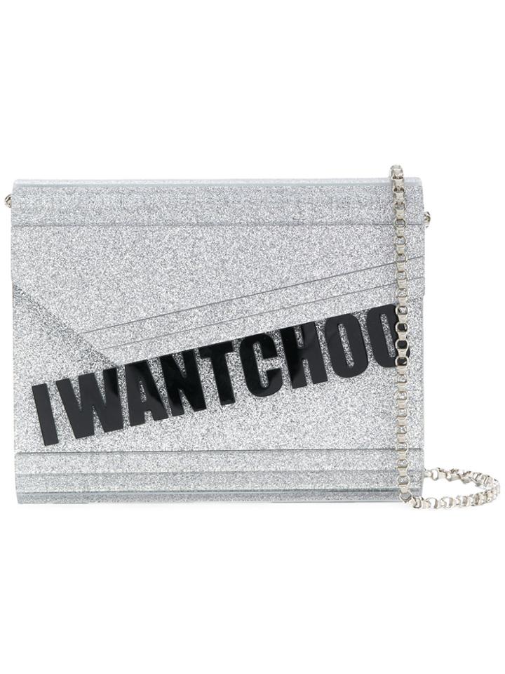 Jimmy Choo Candy Clutch - Grey