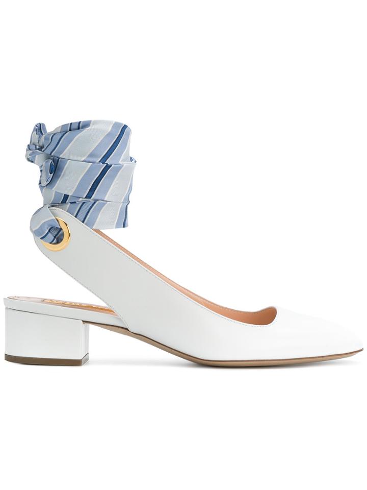 Rupert Sanderson Ankle Tie Sandals - White