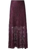 I'm Isola Marras Long Lace Skirt, Women's, Size: 40, Pink/purple, Viscose/polyamide/acetate