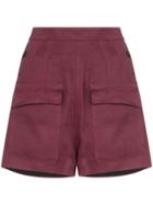 Golden Goose Deluxe Brand Lorena Flap-pocket Linen Shorts - Pink