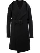 Rick Owens Shawl Collar Coat - Black