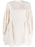 Wandering Paisley Lace Dress - White
