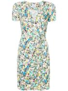 Ultràchic Printed Draped Mini Dress - Multicolour