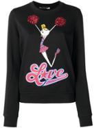 Love Moschino Cheerleader Doll Sweatshirt - Black