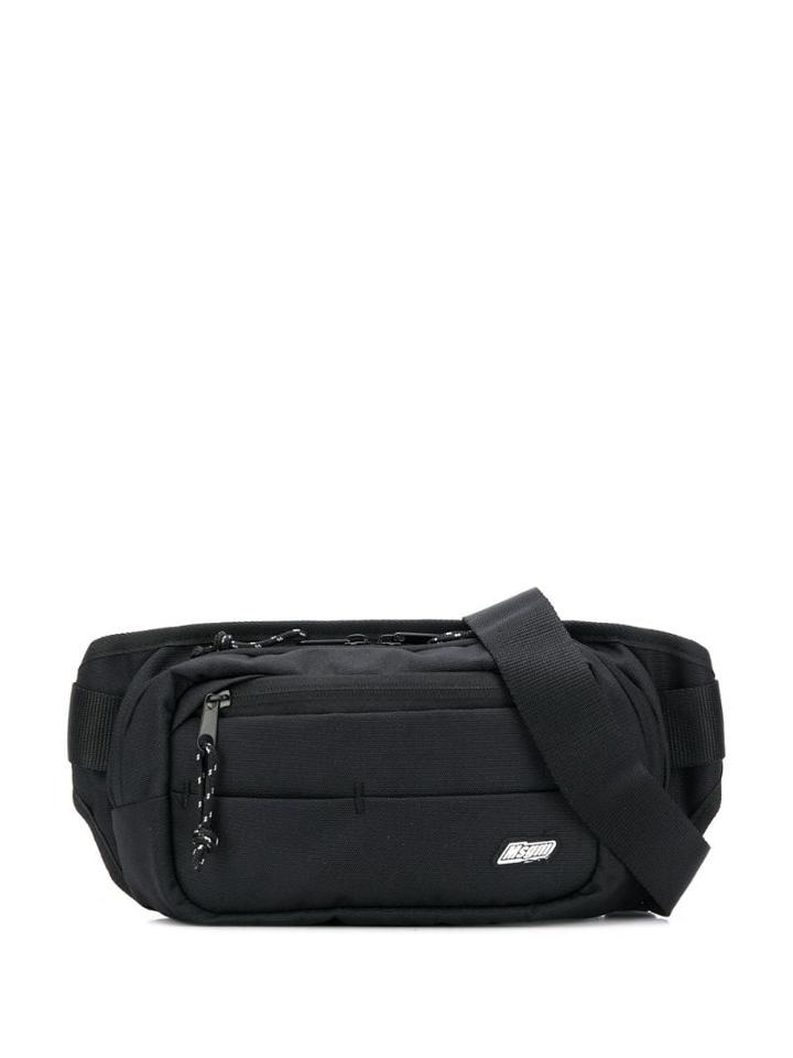 Msgm Logo Plaque Belt Bag - Black