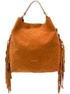 Twin-set Fringed Tote Bag - Brown
