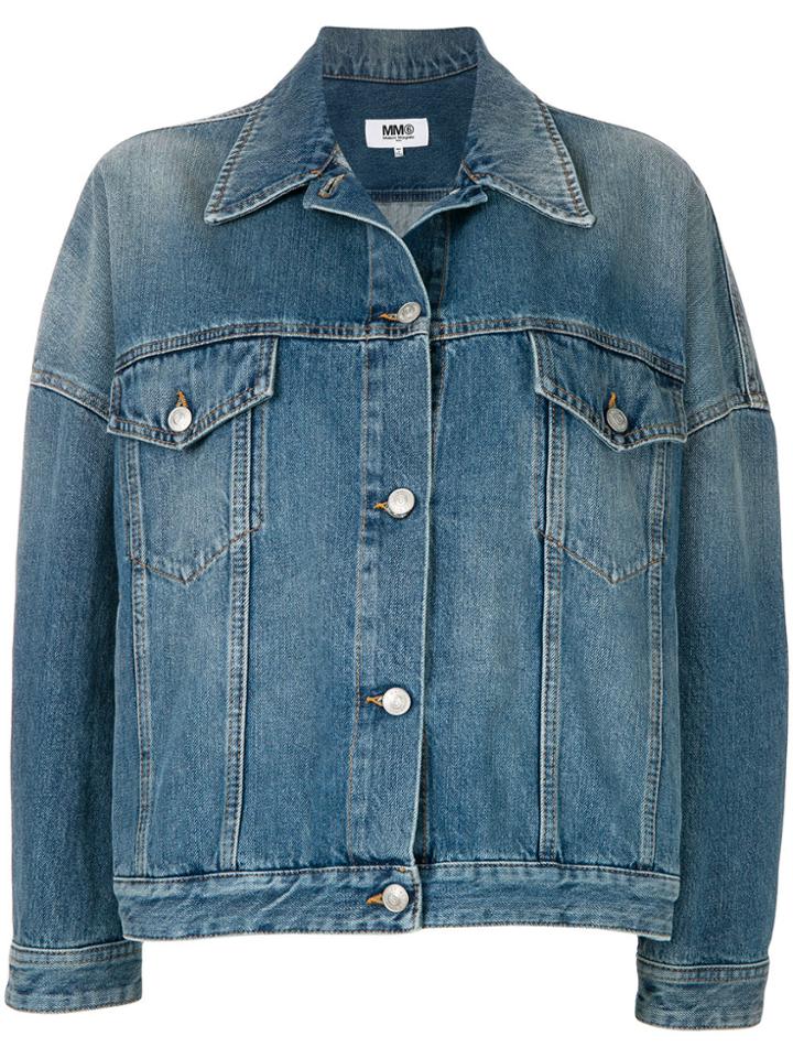 Mm6 Maison Margiela Oversized Denim Jacket - Blue