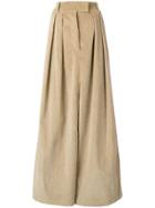 A.w.a.k.e. Corduroy Pleated Skirt - Neutrals