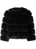Liska Fur Fitted Jacket - Black