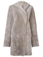 Sylvie Schimmel 'cortina' Coat, Women's, Size: 38, Nude/neutrals, Lamb Fur/lamb Skin