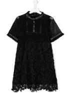 John Richmond Kids Lace Detail Dress - Black