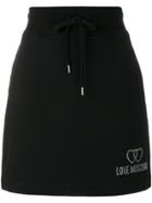 Love Moschino Logo Embellished Skirt - Black
