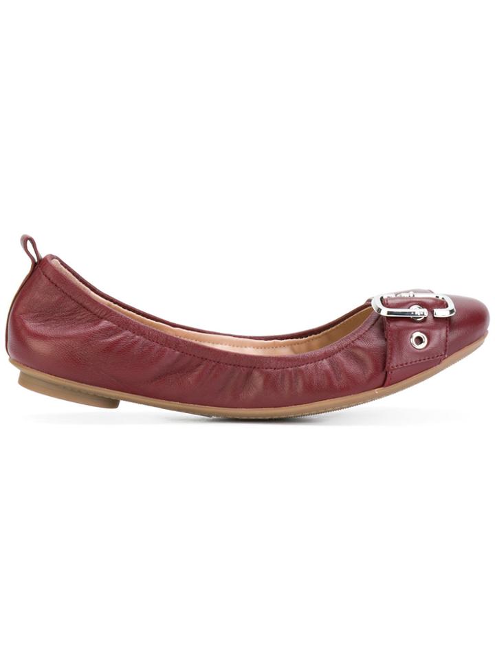 Marc Jacobs Dolly Buckled Ballerina Flats - Red