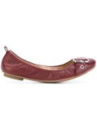 Marc Jacobs Dolly Buckled Ballerina Flats - Red