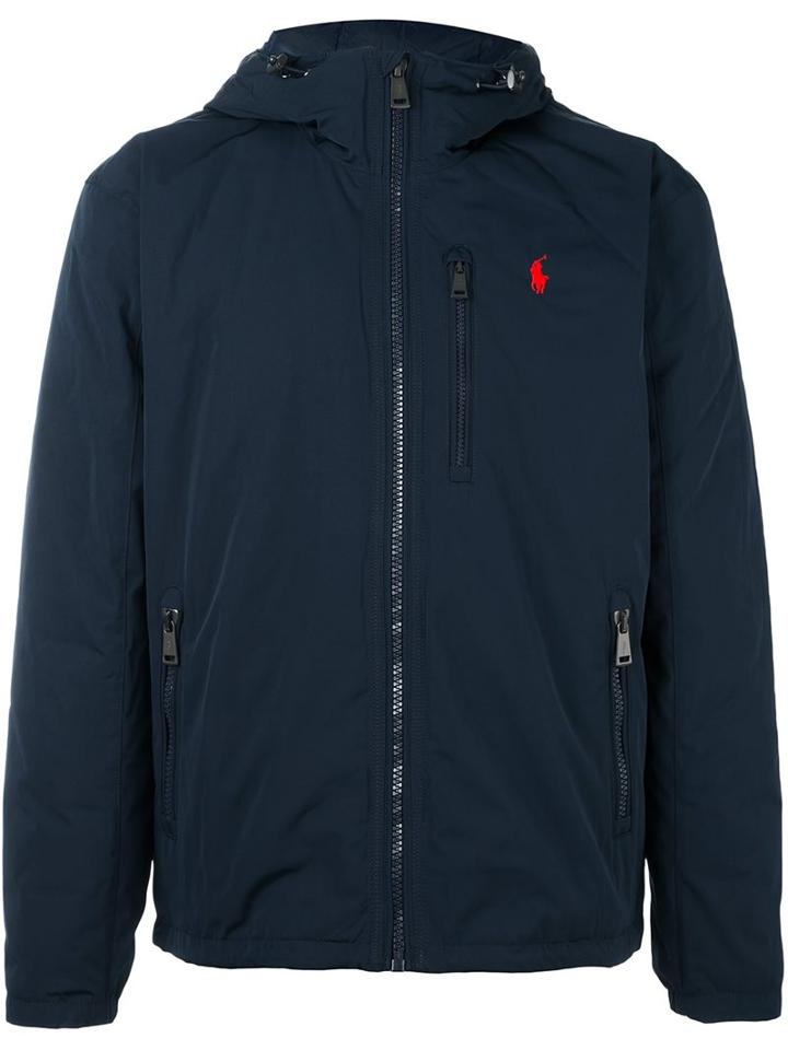 Polo Ralph Lauren Zip Up Wind Breaker, Men's, Size: Large, Blue, Polyester/nylon/feather Down