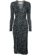 Jason Wu Collection Floral Print Ruched Detail Dress - Black