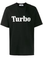 Msgm Turbo Slogan Print T-shirt - Black