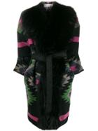 Bazar Deluxe Trimmed Aztec Cardi Coat - Black