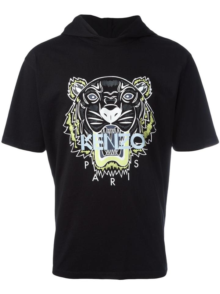 Kenzo Tiger Hooded T-shirt - Black