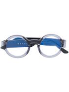Marni Eyewear Round Frame Optical Glasses - Blue