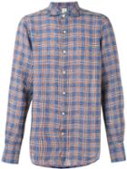 Finamore 1925 Napoli - 'napoli Tokyo' Plaid Shirt - Men - Linen/flax - M, Blue, Linen/flax