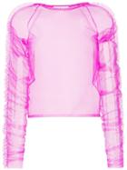 Molly Goddard Sheer Tulle Blouse - Pink