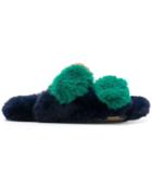 Suecomma Bonnie Faux Fur Flat Sandals - Green