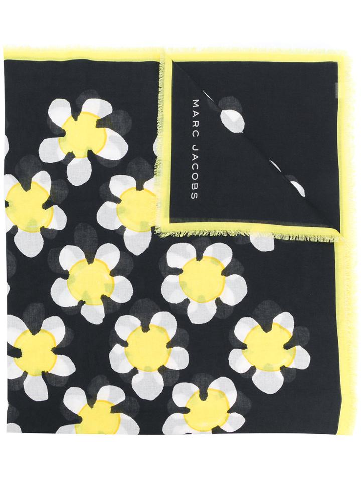 Marc Jacobs Daisy Print Scarf - Black