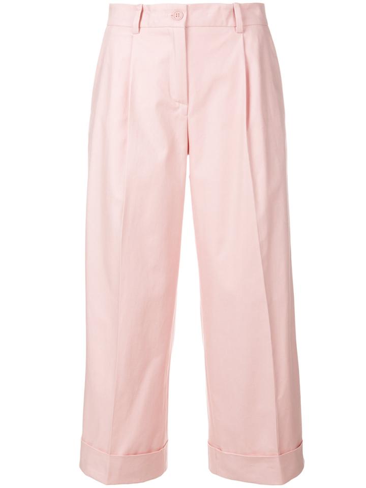 P.a.r.o.s.h. Side-stripe Cropped Trousers - Pink & Purple