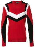 Neil Barrett Contrast Stripe Embroidered Sweater