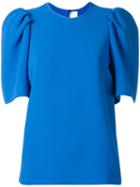 Victoria Victoria Beckham Puffed Sleeves Blouse, Women's, Size: 6, Blue, Polyester/silk